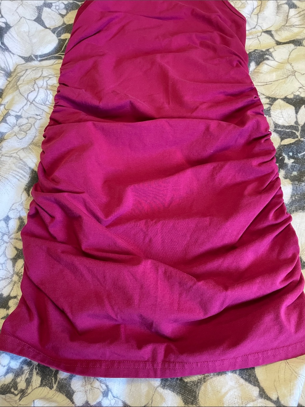 TNA Chill Malibu Fuschia Ruched Tank Bodycon Mini Dress Aritzia - Picture 13 of 15